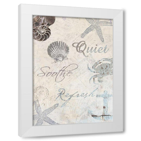Coastal Refresh White Modern Wood Framed Art Print by Allen, Kimberly