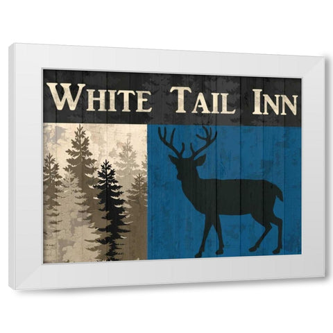 White Tail Inn White Modern Wood Framed Art Print by Allen, Kimberly