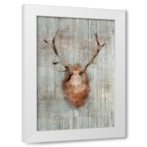 Antlers 2 White Modern Wood Framed Art Print by Allen, Kimberly
