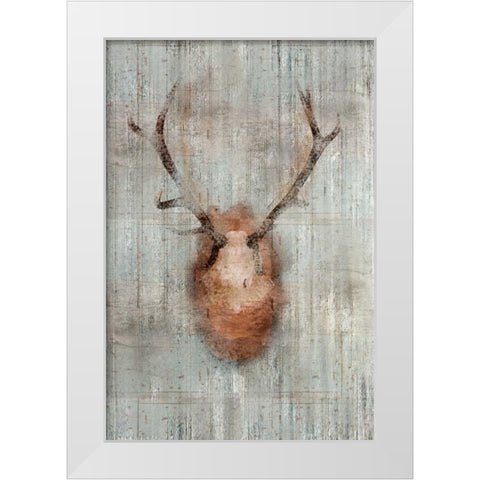 Antlers 2 White Modern Wood Framed Art Print by Allen, Kimberly