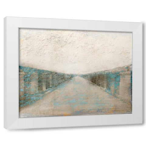 At The Pier White Modern Wood Framed Art Print by Allen, Kimberly