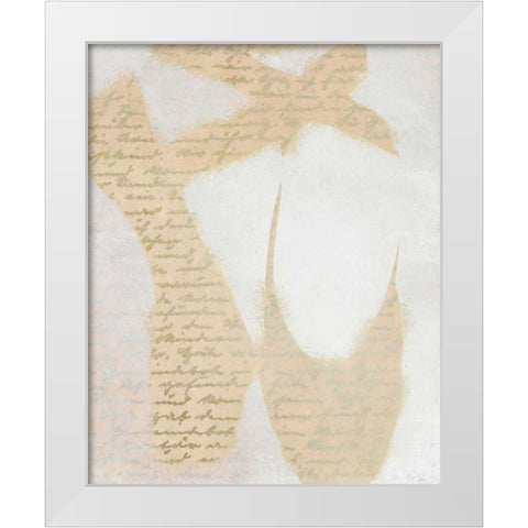 On Her Toes White Modern Wood Framed Art Print by Allen, Kimberly