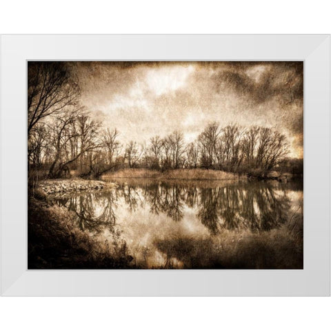On the River 2 White Modern Wood Framed Art Print by Allen, Kimberly
