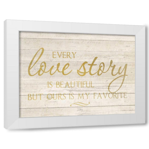 Love Story White Modern Wood Framed Art Print by Allen, Kimberly