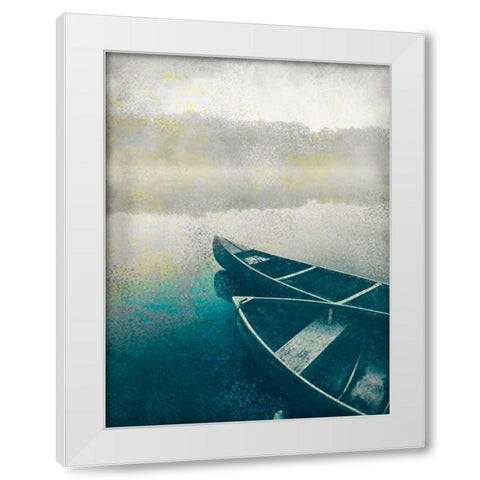Lake Dusk White Modern Wood Framed Art Print by Allen, Kimberly
