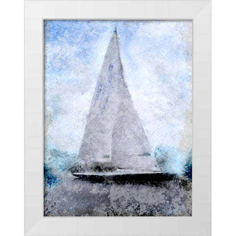 In the Harbor White Modern Wood Framed Art Print by Allen, Kimberly