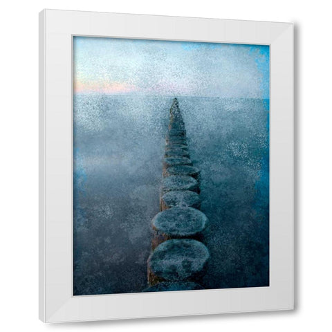 In a Row White Modern Wood Framed Art Print by Allen, Kimberly