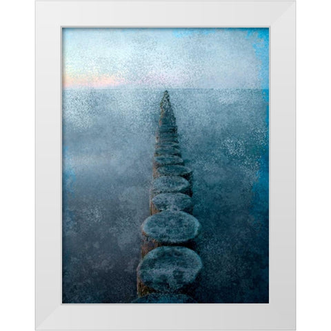 In a Row White Modern Wood Framed Art Print by Allen, Kimberly