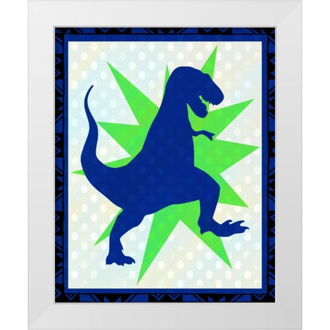 Dinosaur 1 White Modern Wood Framed Art Print by Allen, Kimberly