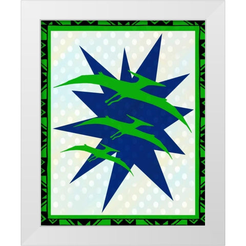 Dinosaur 2 White Modern Wood Framed Art Print by Allen, Kimberly