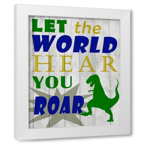 Let The World White Modern Wood Framed Art Print by Allen, Kimberly
