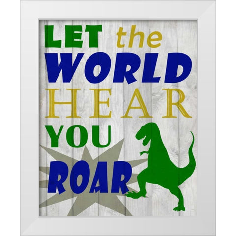 Let The World White Modern Wood Framed Art Print by Allen, Kimberly