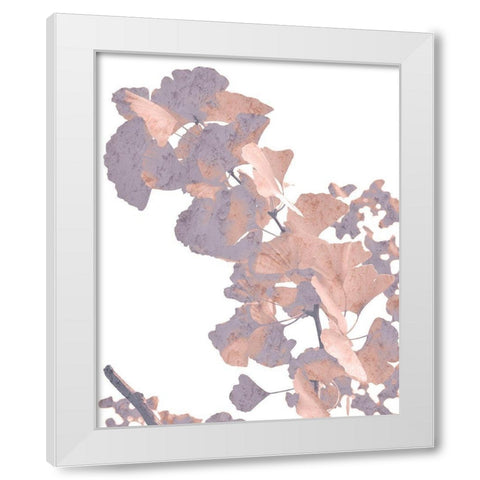 Dusk Leaves 2 White Modern Wood Framed Art Print by Kimberly, Allen