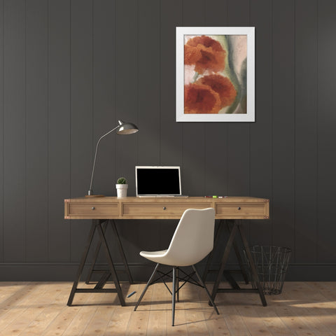 Fall Blooms 2 White Modern Wood Framed Art Print by Kimberly, Allen