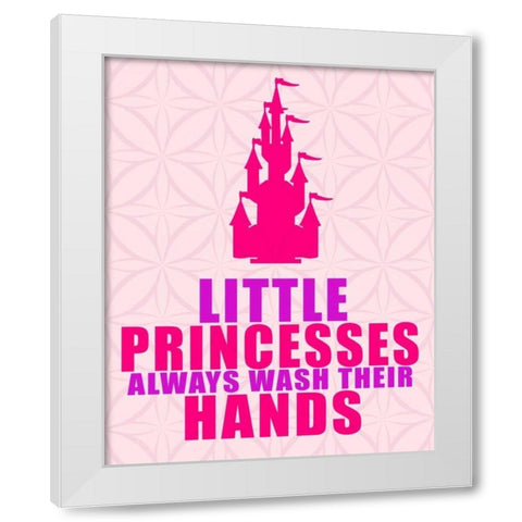 Little Princesses Hands White Modern Wood Framed Art Print by Allen, Kimberly