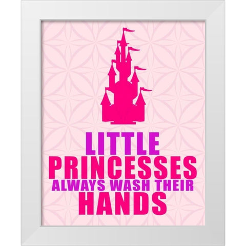 Little Princesses Hands White Modern Wood Framed Art Print by Allen, Kimberly