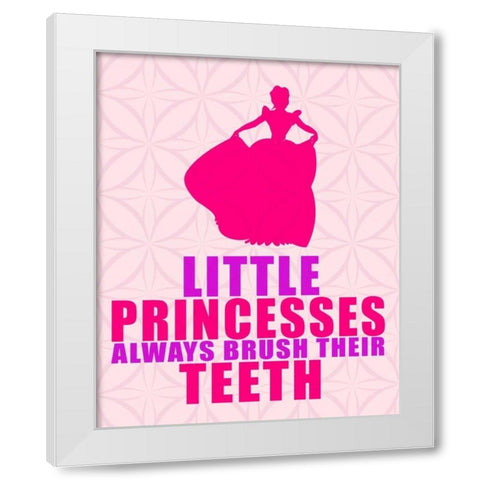 Little Princesses White Modern Wood Framed Art Print by Allen, Kimberly