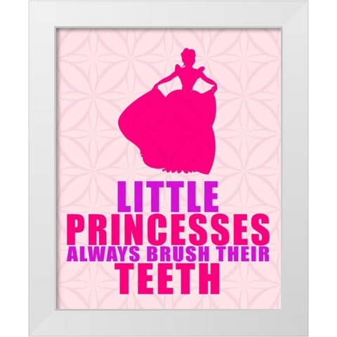 Little Princesses White Modern Wood Framed Art Print by Allen, Kimberly