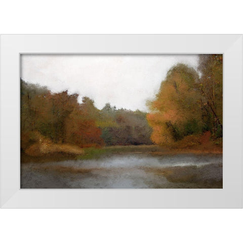 Fall River White Modern Wood Framed Art Print by Kimberly, Allen