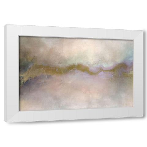 Streak of Purple White Modern Wood Framed Art Print by Kimberly, Allen