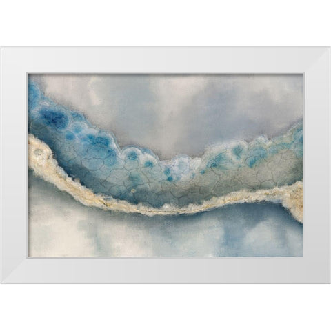 Streams of Blue White Modern Wood Framed Art Print by Kimberly, Allen