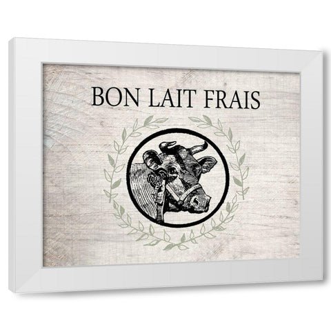 Bon Lait White Modern Wood Framed Art Print by Kimberly, Allen