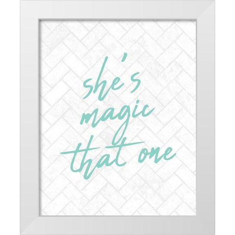 Magic White Modern Wood Framed Art Print by Kimberly, Allen