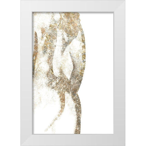 Silver Silhouette 1 White Modern Wood Framed Art Print by Kimberly, Allen