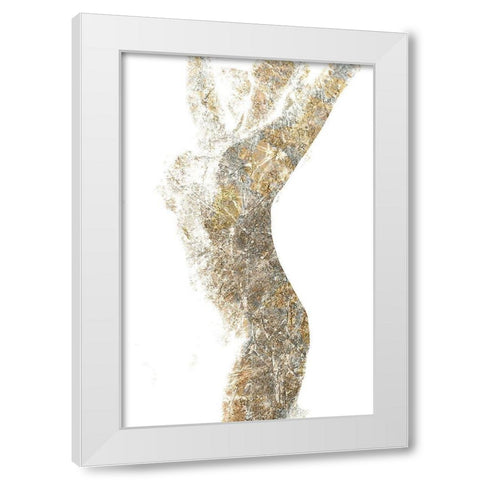 Silver Silhouette 2 White Modern Wood Framed Art Print by Kimberly, Allen