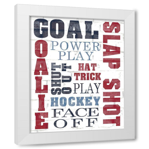 GOAL White Modern Wood Framed Art Print by Kimberly, Allen