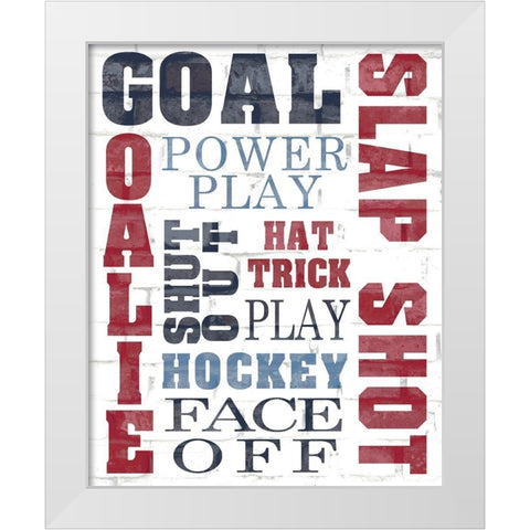 GOAL White Modern Wood Framed Art Print by Kimberly, Allen