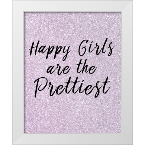 Happy Girls White Modern Wood Framed Art Print by Allen, Kimberly