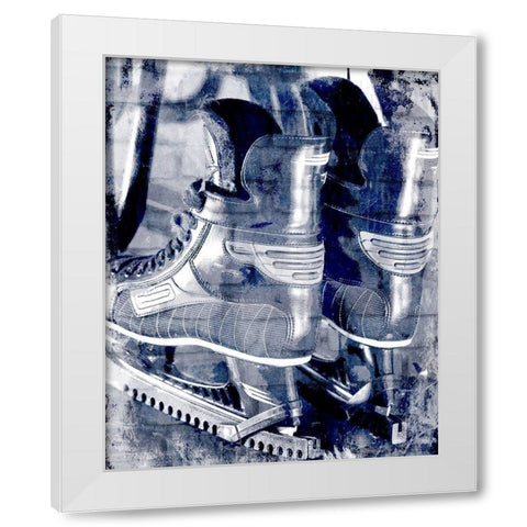 Skates White Modern Wood Framed Art Print by Kimberly, Allen