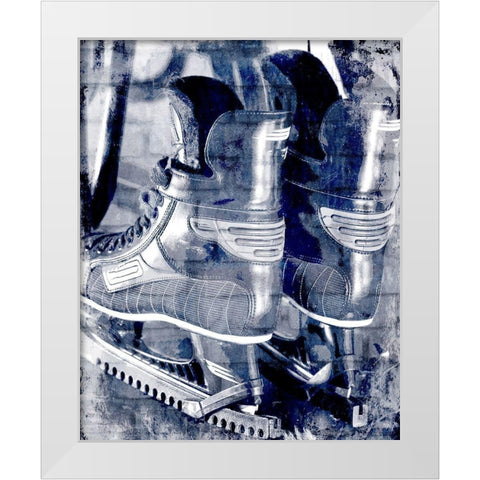Skates White Modern Wood Framed Art Print by Kimberly, Allen