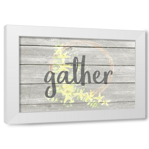 Gather v1 White Modern Wood Framed Art Print by Kimberly, Allen
