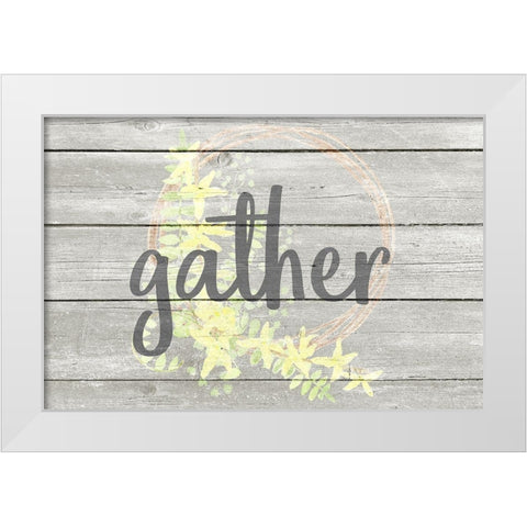 Gather v1 White Modern Wood Framed Art Print by Kimberly, Allen