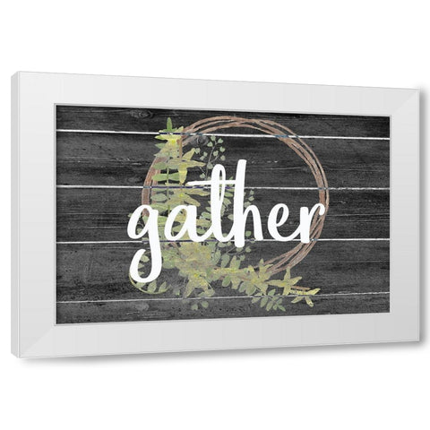 Gather v2 White Modern Wood Framed Art Print by Kimberly, Allen