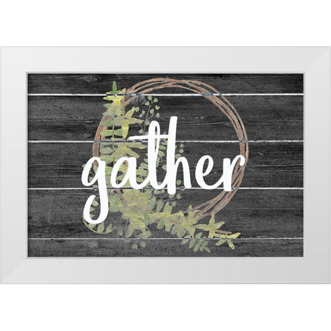 Gather v2 White Modern Wood Framed Art Print by Kimberly, Allen