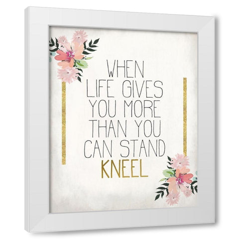 Kneel White Modern Wood Framed Art Print by Kimberly, Allen