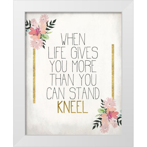 Kneel White Modern Wood Framed Art Print by Kimberly, Allen