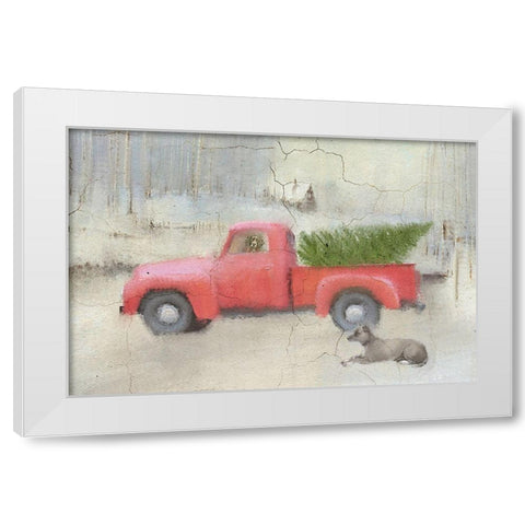 Picking a Tree White Modern Wood Framed Art Print by Kimberly, Allen