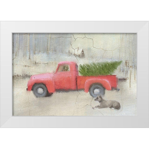 Picking a Tree White Modern Wood Framed Art Print by Kimberly, Allen