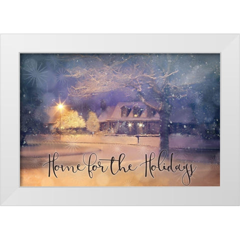 Home for the Holidays White Modern Wood Framed Art Print by Kimberly, Allen
