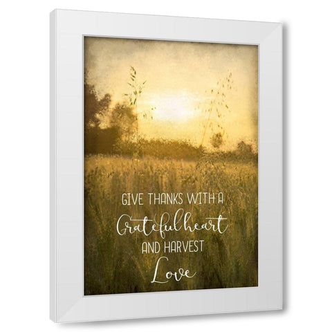 Grateful Heart White Modern Wood Framed Art Print by Kimberly, Allen