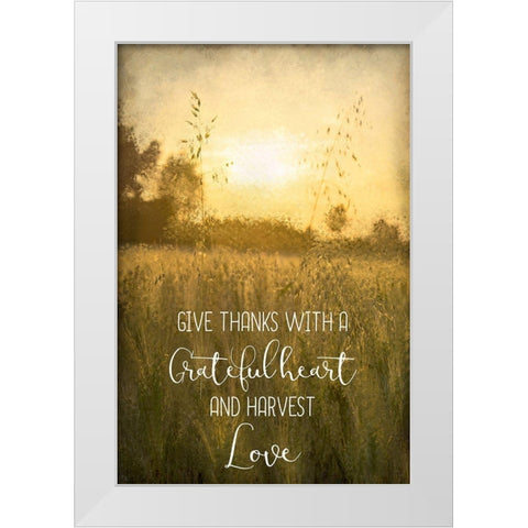 Grateful Heart White Modern Wood Framed Art Print by Kimberly, Allen