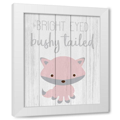 Bright Eyed White Modern Wood Framed Art Print by Kimberly, Allen