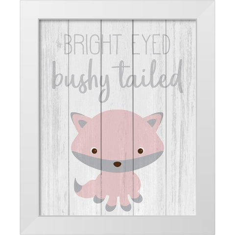 Bright Eyed White Modern Wood Framed Art Print by Kimberly, Allen