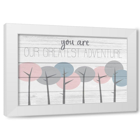 Our Greatest Adventure White Modern Wood Framed Art Print by Kimberly, Allen