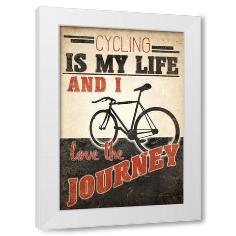 Love the Journey White Modern Wood Framed Art Print by Allen, Kimberly