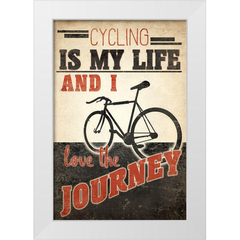 Love the Journey White Modern Wood Framed Art Print by Allen, Kimberly